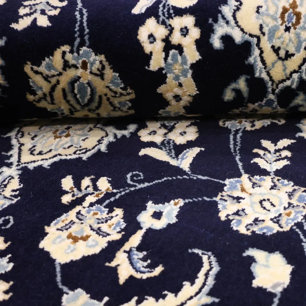 Tapete Persa - Nain - Royal - Real - 136 x 89 cm - azul escuro