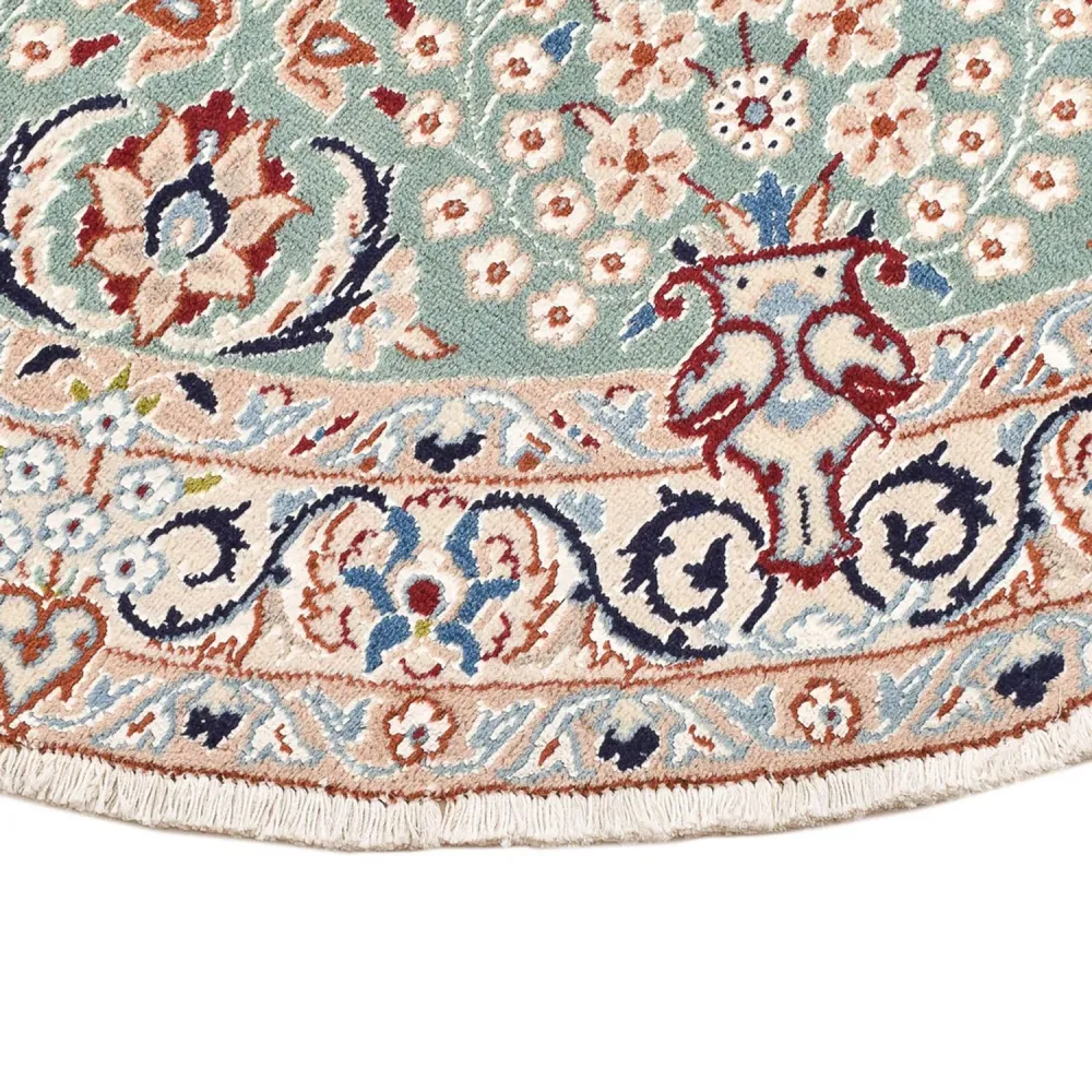 Tapete Persa - Nain - Royal ronda - 139 x 139 cm - verde claro