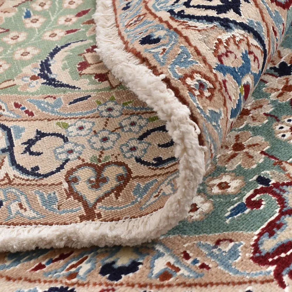 Tapete Persa - Nain - Royal ronda - 139 x 139 cm - verde claro