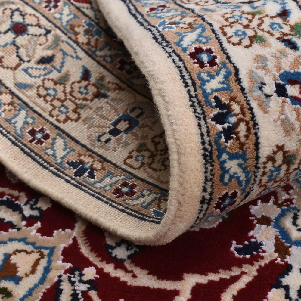 Tapete Persa - Nain - Royal - 94 x 63 cm - vermelho escuro