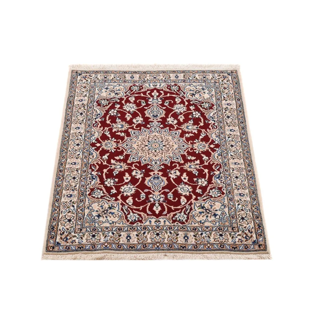 Tapete Persa - Nain - Royal - 94 x 63 cm - vermelho escuro