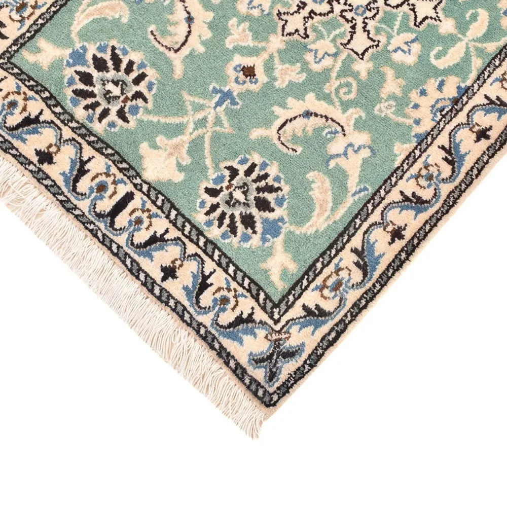 Tapete Persa - Nain - 87 x 59 cm - verde claro