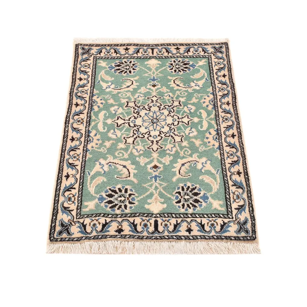 Tapete Persa - Nain - 87 x 59 cm - verde claro