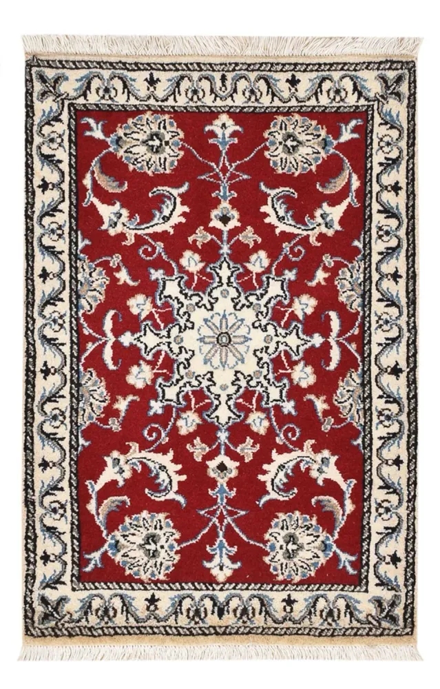 Tapete Persa - Nain - 89 x 58 cm - vermelho