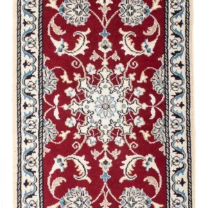 Tapete Persa - Nain - 89 x 56 cm - vermelho escuro