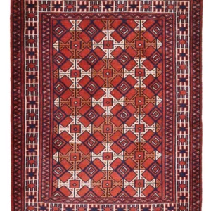 Tapete Persa - Nomadic - 92 x 70 cm - vermelho escuro
