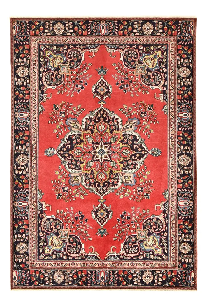 Tapete Persa - Tabriz - 279 x 185 cm - vermelho