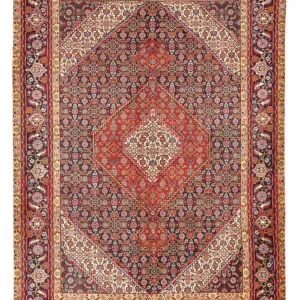 Tapete Persa - Tabriz - 286 x 197 cm - bordeaux vermelho