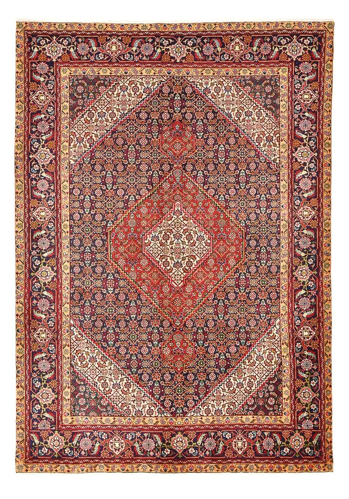 Tapete Persa - Tabriz - 286 x 197 cm - bordeaux vermelho