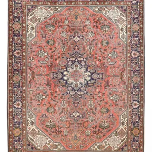 Tapete Persa - Tabriz - 335 x 247 cm - vermelho claro
