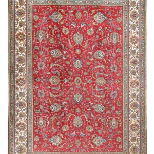 Tapete Persa - Tabriz - 342 x 240 cm - vermelho