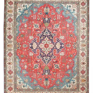 Tapete Persa - Tabriz - 343 x 255 cm - vermelho