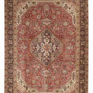 Tapete Persa - Tabriz - 348 x 245 cm - vermelho claro