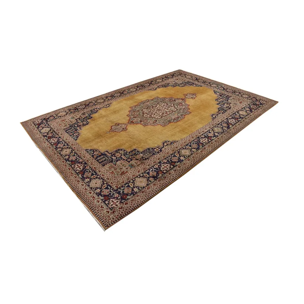 Tapete Persa - Tabriz - 354 x 237 cm - ouro