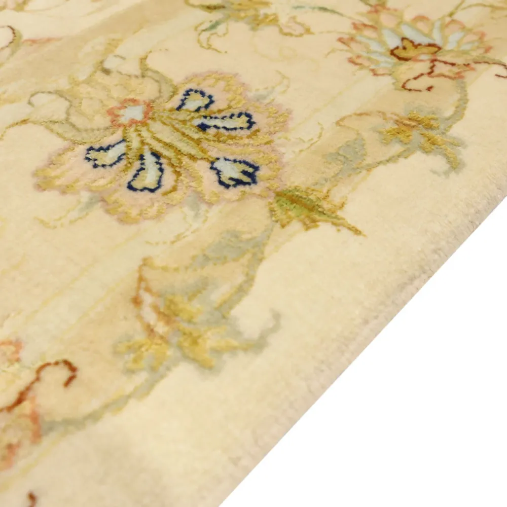 Tapete Persa - Tabriz - Premium - Colar de seda - 160 x 97 cm - areia