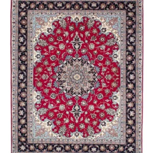 Tapete Persa - Tabriz - Royal - 200 x 153 cm - vermelho escuro