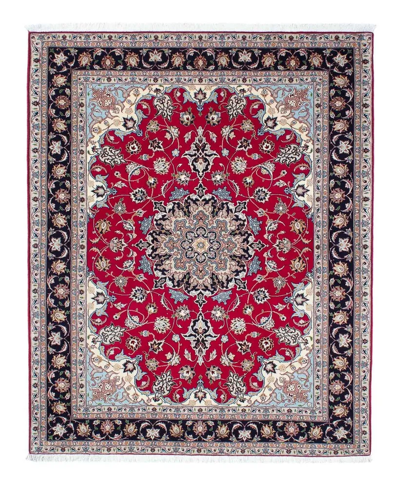 Tapete Persa - Tabriz - Royal - 200 x 153 cm - vermelho escuro