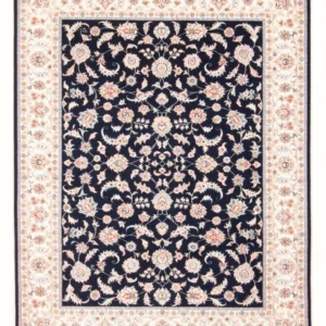 Tapete Persa - Tabriz - Royal - 201 x 149 cm - azul escuro
