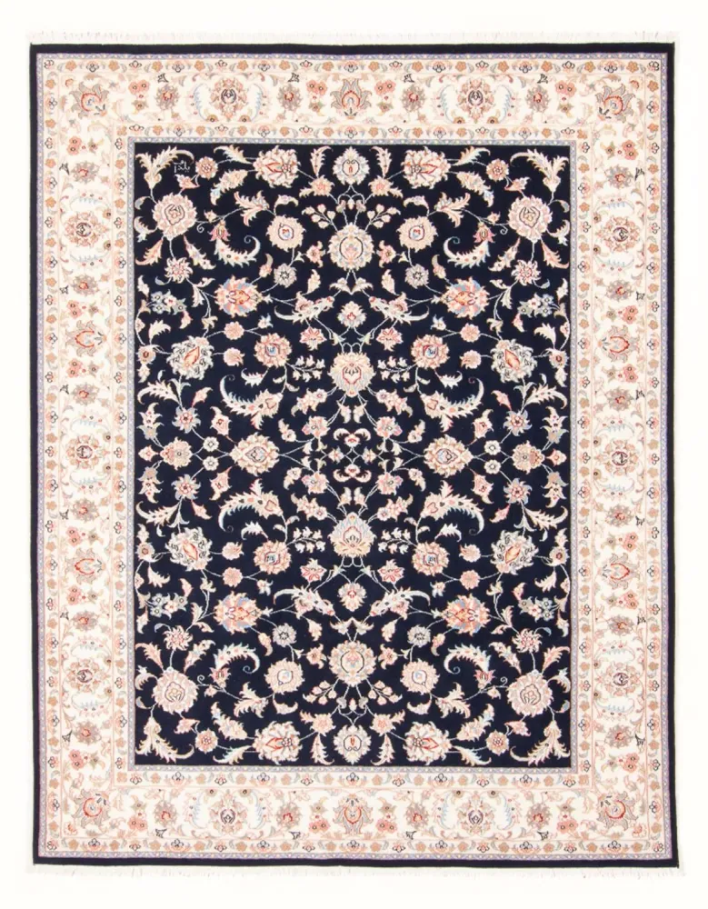 Tapete Persa - Tabriz - Royal - 201 x 149 cm - azul escuro