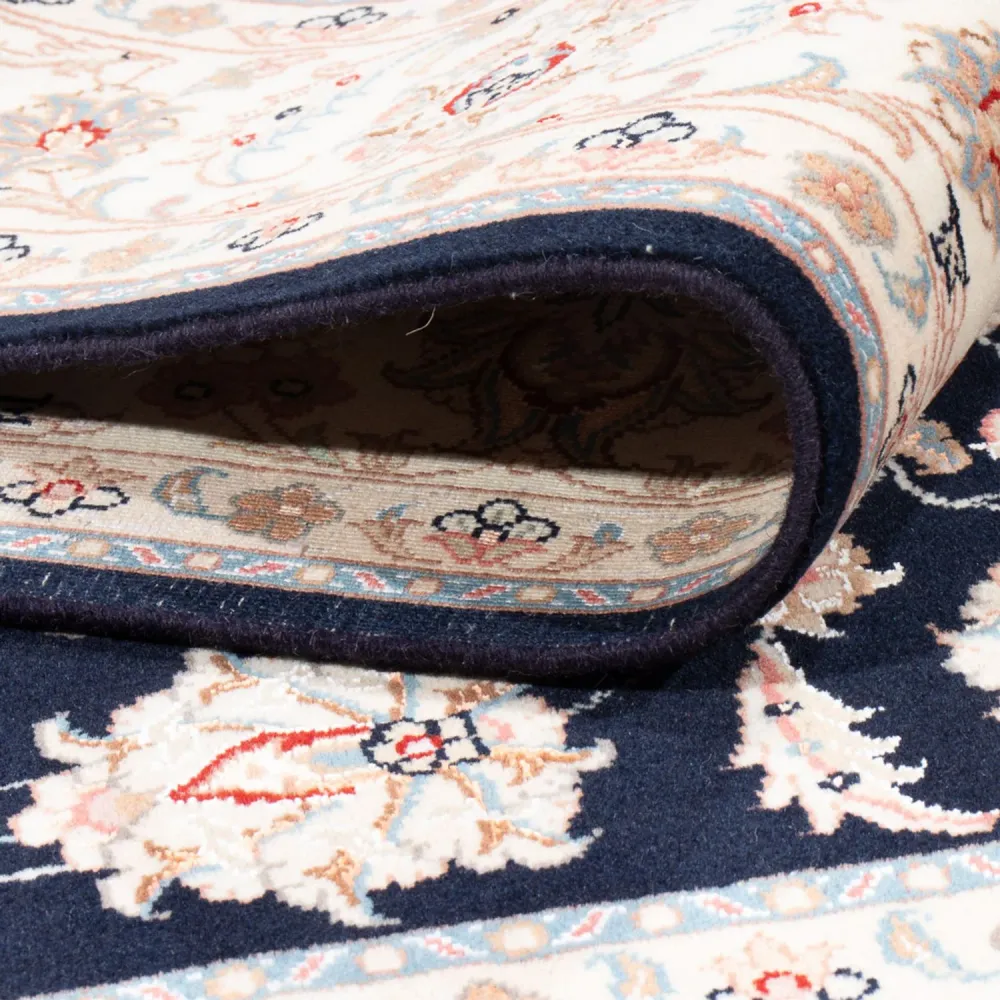 Tapete Persa - Tabriz - Royal - 201 x 149 cm - azul escuro