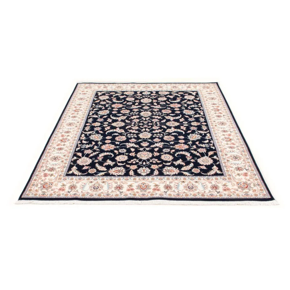 Tapete Persa - Tabriz - Royal - 201 x 149 cm - azul escuro