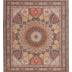 Tapete Persa - Tabriz - Royal - 302 x 253 cm - multicolorido