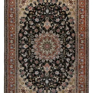 Tapete Persa - Tabriz - Royal - 318 x 208 cm - azul escuro