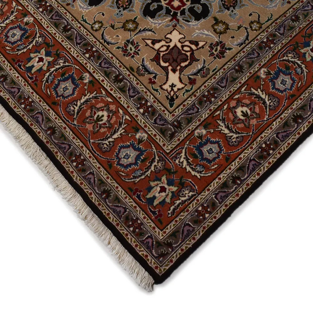 Tapete Persa - Tabriz - Royal - 318 x 208 cm - azul escuro