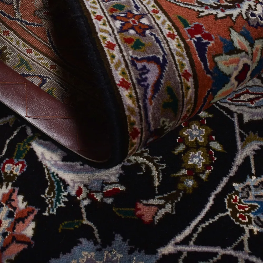 Tapete Persa - Tabriz - Royal - 318 x 208 cm - azul escuro