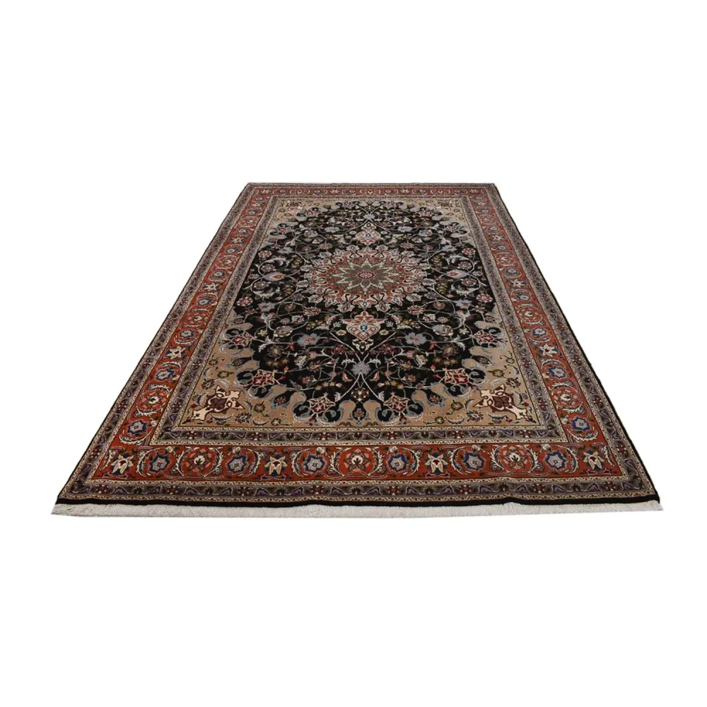 Tapete Persa - Tabriz - Royal - 318 x 208 cm - azul escuro