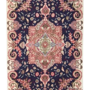 Tapete Persa - Tabriz - Royal - 90 x 60 cm - azul escuro