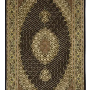 Tapete Persa - Tabriz - Royal - Colar de seda - 159 x 98 cm - bege escuro