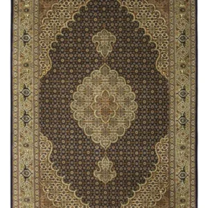 Tapete Persa - Tabriz - Royal - Colar de seda - 149 x 100 cm - bege escuro