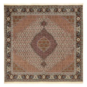 Tapete Persa - Tabriz - Royal praç - 204 x 200 cm - castanho claro