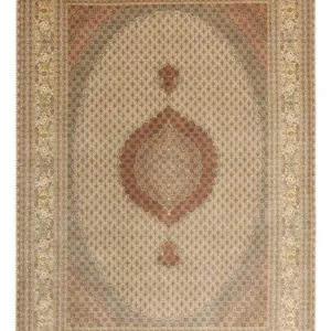 Tapete Persa - Tabriz - Royal - Real - 348 x 248 cm - bege claro