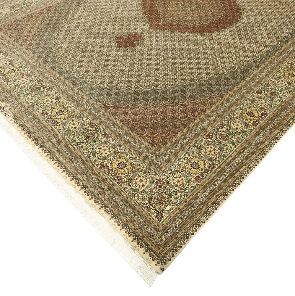 Tapete Persa - Tabriz - Royal - Real - 348 x 248 cm - bege claro
