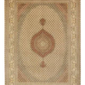 Tapete Persa - Tabriz - Royal - Real - 351 x 250 cm - bege escuro