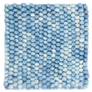 Tapete de lã praç - 25 x 25 cm - azul claro