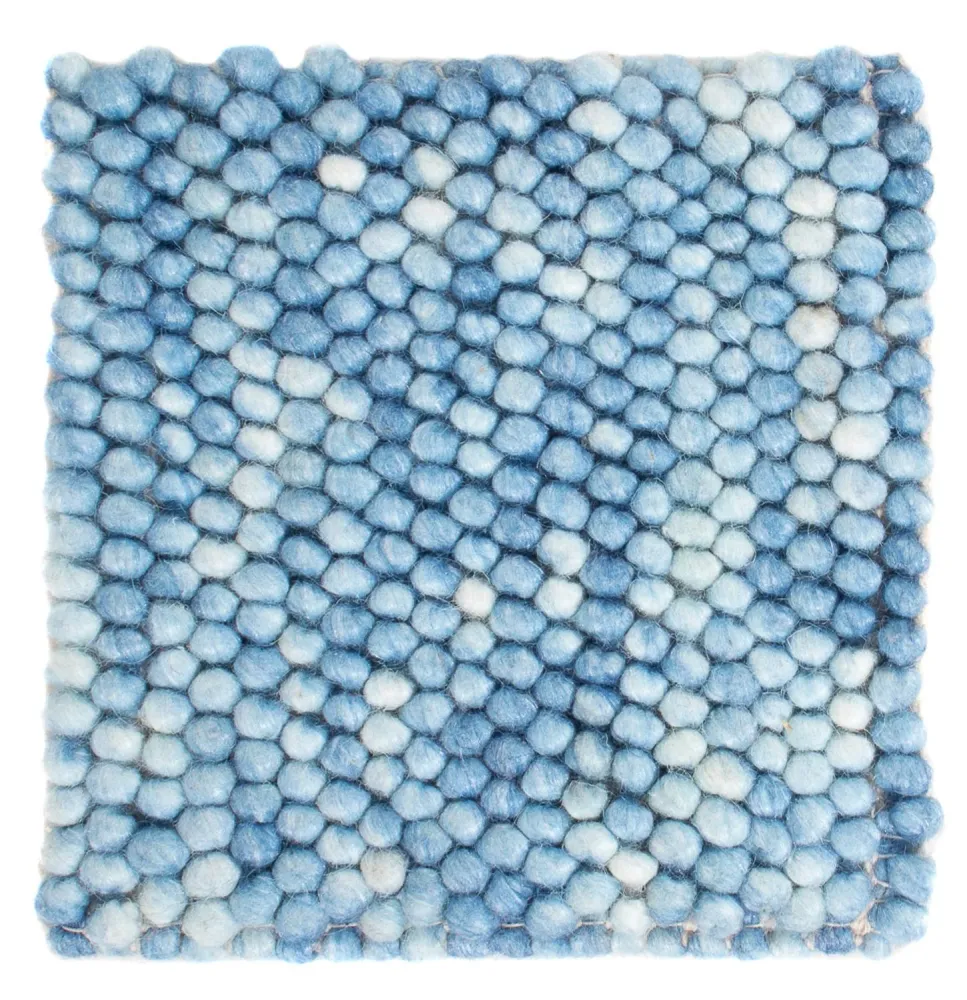 Tapete de lã praç - 25 x 25 cm - azul claro