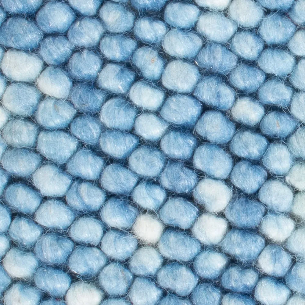 Tapete de lã praç - 25 x 25 cm - azul claro