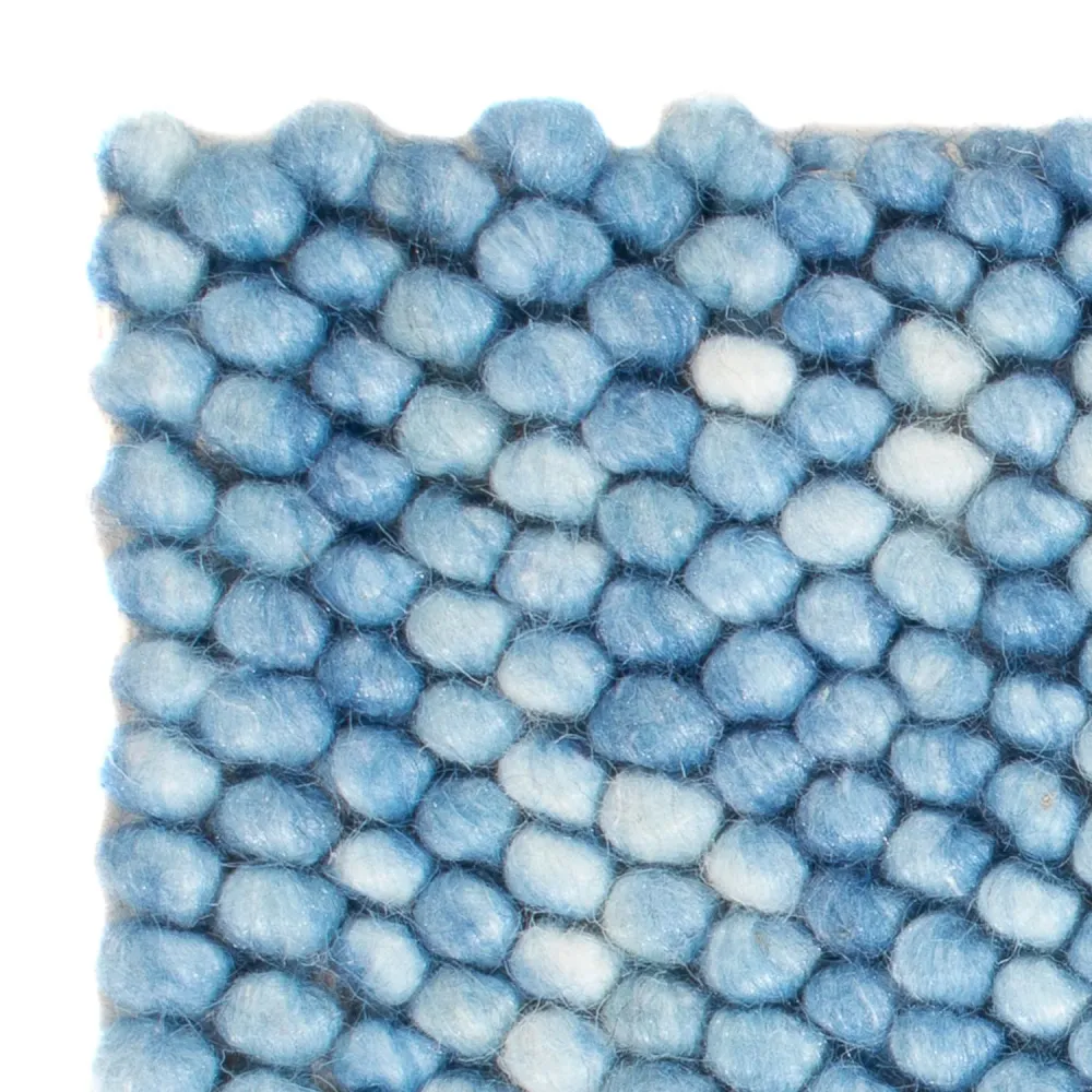 Tapete de lã praç - 25 x 25 cm - azul claro