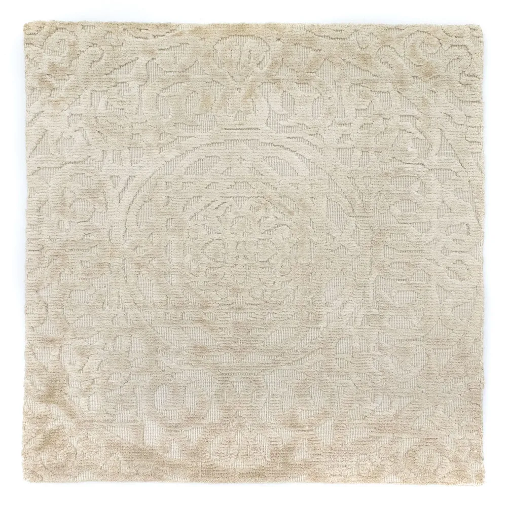 Tapete de lã praç - 67 x 66 cm - bege