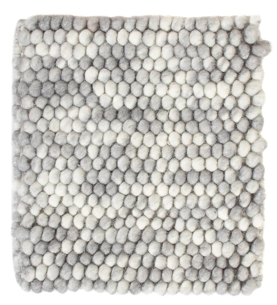 Tapete de lã praç - 32 x 32 cm - cinzento claro
