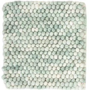 Tapete de lã praç - 30 x 30 cm - verde claro