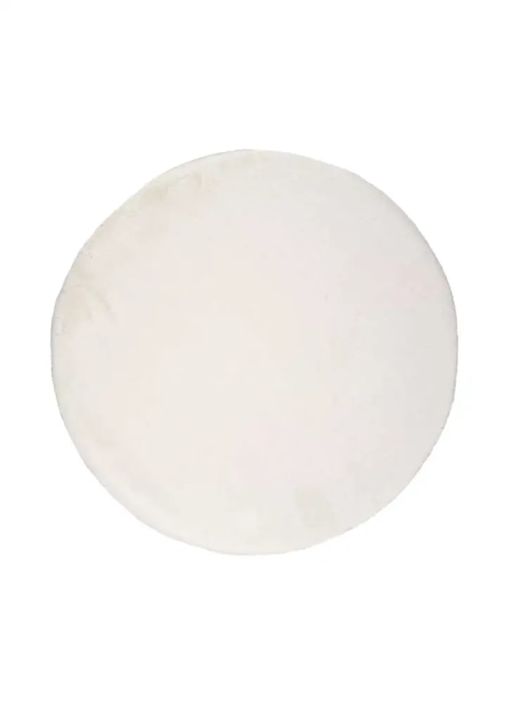 Tapete redondo lavável Fox Liso Branco