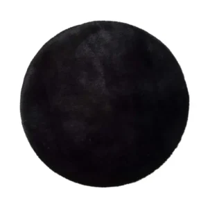Tapete redondo lavável Fox Liso Preto