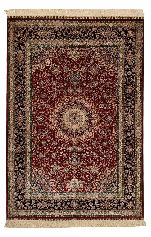 Tapete de seda - China Seda - 183 x 122 cm - vermelho escuro