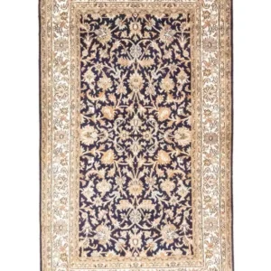 Tapete de seda - Kashmir Silk - 127 x 74 cm - azul