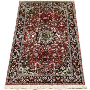Tapete de seda - Kashmir Silk - 152 x 91 cm - vermelho escuro