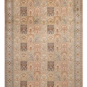 Tapete de seda - Kashmir Silk - 316 x 220 cm - bege escuro